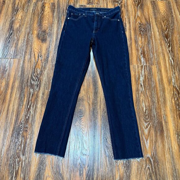 Banana Republic Women's Size 28L High Rise Dim Stiletto Dark Wash Denim Jeans - Picture 1 of 6